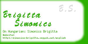 brigitta simonics business card